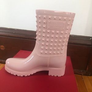 Pink Valentino Rainboots